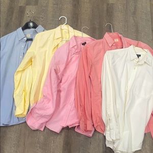 5 pack of J-crew button downs